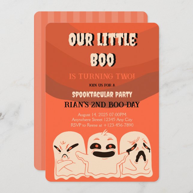 Spooky Birthday Party Invitation (Front/Back)