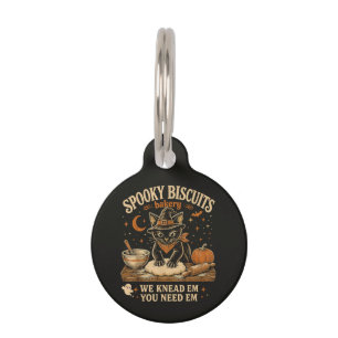 Spooky Biscuits Bakery Black Cat Halloween Pet Tag