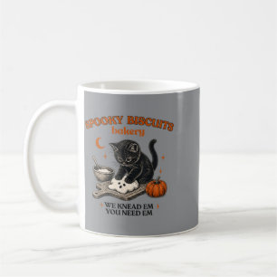 Spooky Biscuits Bakery Funny Black Cat Halloween Coffee Mug