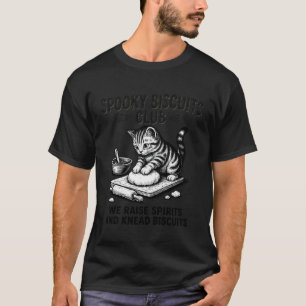 Spooky Biscuits Club Cat, Funny Halloween Baking T T-Shirt
