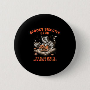 Spooky Biscuits Club Cat Halloween Baking 6 Cm Round Badge