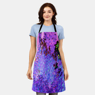 Spooky Black and Crimson Lily Garden Landscape Apron