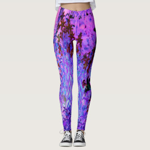 Spooky Black and Crimson Lily Garden Landscape Leggings