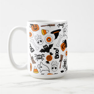 Spooky Black And Orange Halloween  Coffee Mug