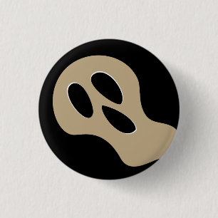 Spooky black and smoke scary ghost face Halloween 3 Cm Round Badge