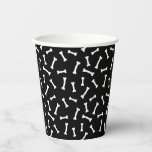 Spooky Black and White Bones Halloween Paper Cups<br><div class="desc">Spook up your drink station with these Halloween paper cups featuring a bold white bone pattern on a black background, perfect for adding a creepy-chic touch to any event. Ideal for Halloween parties, haunted house gatherings, spooky baby showers, and themed birthday celebrations, these disposable cups make cleanup easy while elevating...</div>