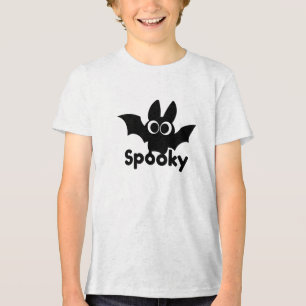Spooky Black Bat Halloween Personalised You Tri-Blend Shirt
