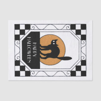 Spooky Black Cat - Art Deco Tissue Paper