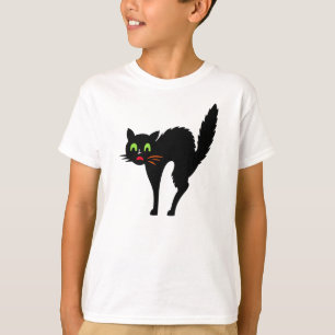Spooky Black Cat Boys Halloween Trick or Treat T-Shirt