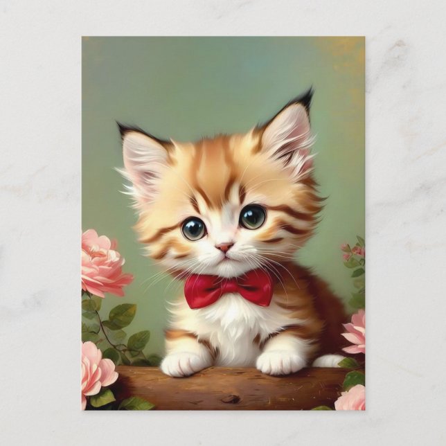 Spooky Black Cat Halloween Wallpaper — 2025 Night! Holiday Postcard (Front)