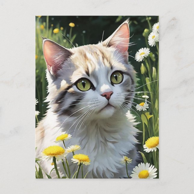 Spooky Black Cat Halloween Wallpaper — 2025 Night! Holiday Postcard (Front)