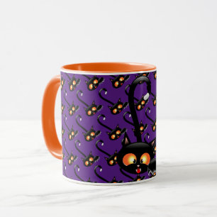 Spooky Black Cat Mug