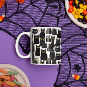 Spooky Black Cats Halloween Mug