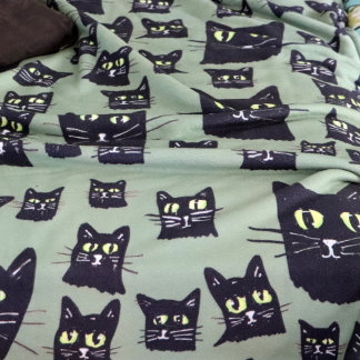 Spooky Black Cats Sherpa Blanket