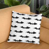 Spooky Black Flying Bats Pattern Halloween