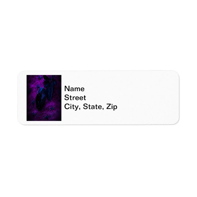 Spooky Black Material Rose, Black Spiders (Front)