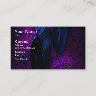 Spooky Black Material Rose, Black Spiders Business Card