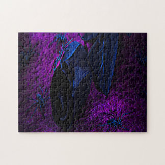 Spooky Black Material Rose, Black Spiders Jigsaw Puzzle