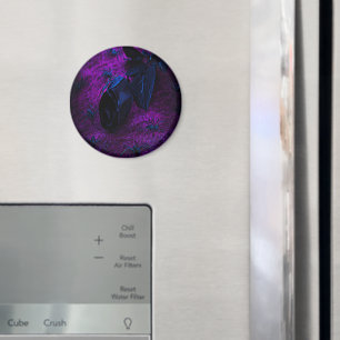 Spooky Black Material Rose, Black Spiders Magnet