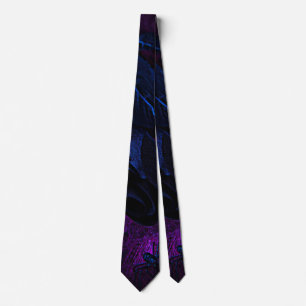 Spooky Black Material Rose, Black Spiders Tie