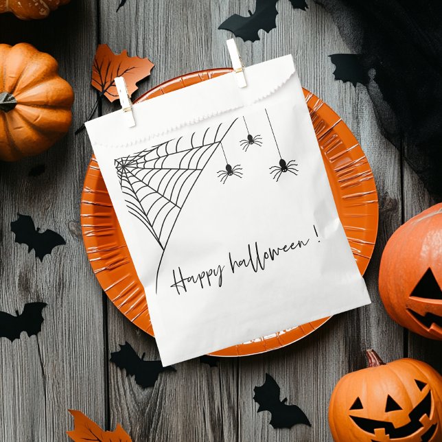 Spooky Black Spiders Party | Happy Halloween  Favour Bags (Creator Uploaded)