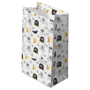 Spooky Black & White Halloween Gift Bag
