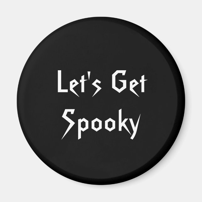 Spooky Black & White Halloween Party Magnet (Front)