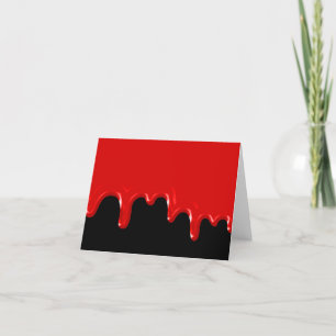 Spooky Blood Dripping Blank  Thank You Card