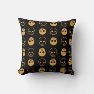 Spooky Bony Skulls Happy Halloween Cushion