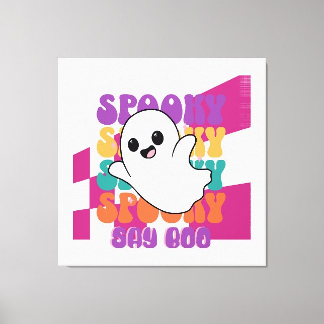 Spooky Boo Canvas Print (Front)