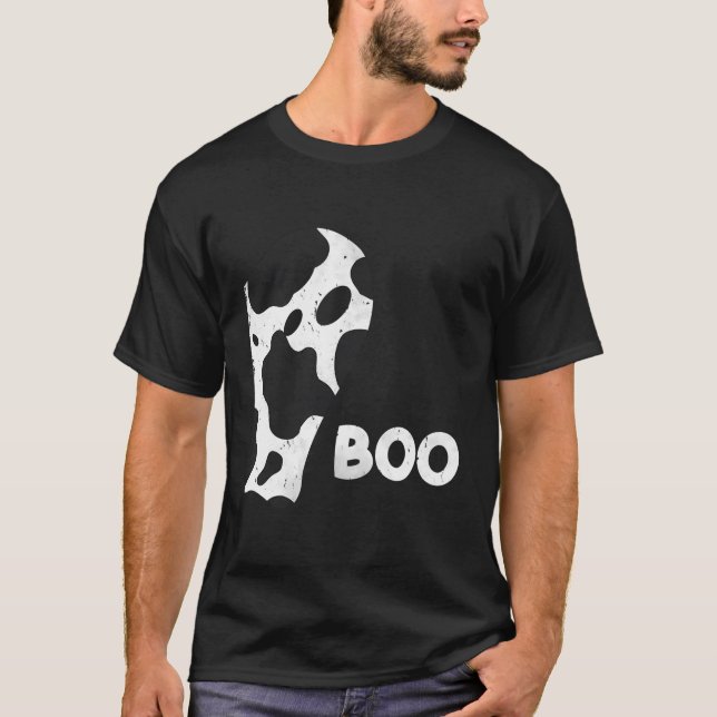 Spooky Boo Dairy Cow Halloween Costumes Farmer Adu T-Shirt (Front)
