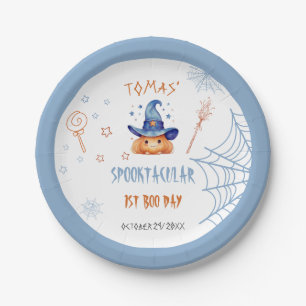 Spooky Boo Day Halloween Boy birthday Plate