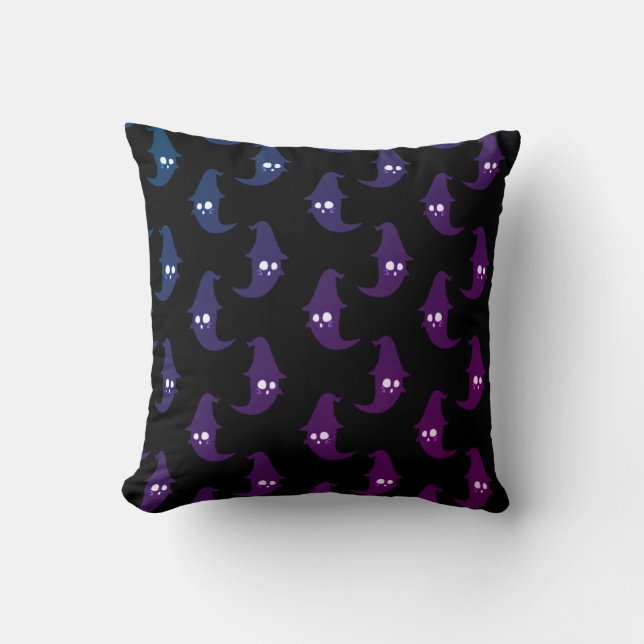 Spooky Boo Ghost Happy Halloween  Throw Pillow (Front)