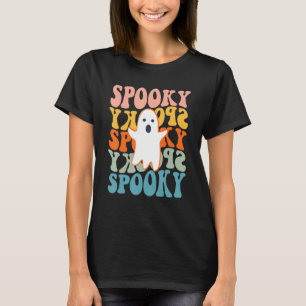Spooky Boo Halloween Costume Retro Daisy Colorful T-Shirt