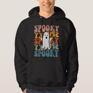 Spooky Boo Halloween Costume Retro Daisy Colourful Hoodie