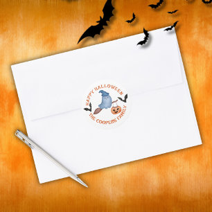 Spooky Boo Happy Halloween Classic Round Sticker