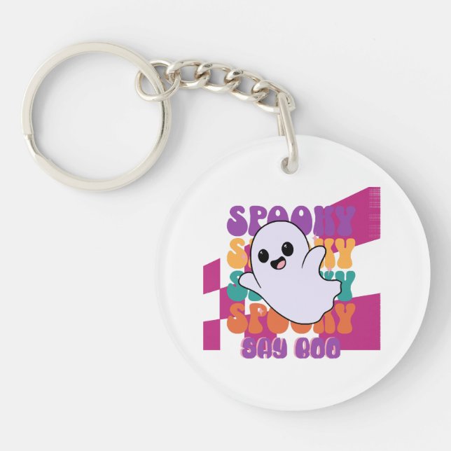 Spooky Boo Key Ring (Front)
