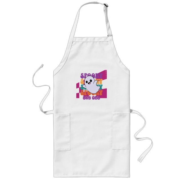 Spooky Boo Long Apron (Front)