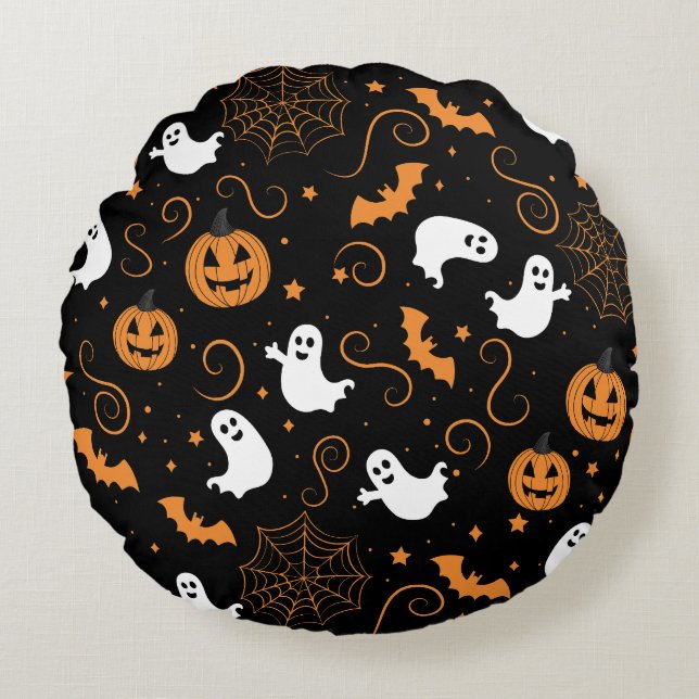 Spooky Boo-tiful Night Round Cushion (Front)