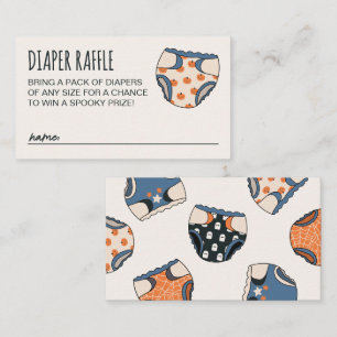 Spooky Boy Halloween Baby Shower Diaper Raffle Enclosure Card
