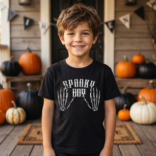 Spooky Boy Vintage Skeleton Halloween T-Shirt
