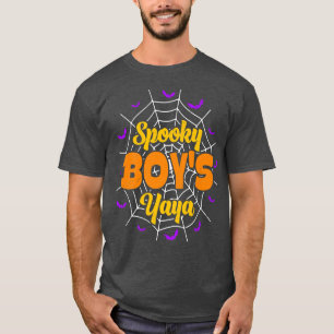Spooky Boy's Yaya Mom Spooky Halloween Costume 31 T-Shirt