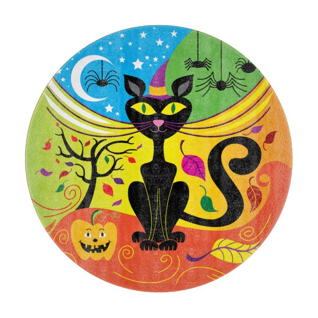 Spooky Breeze Cat Cutting Board (Front)