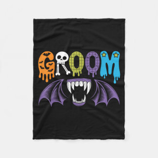 Spooky Bride And Groom Halloween Wedding Love 1 Fleece Blanket