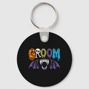 Spooky Bride and Groom Halloween Wedding Love Key Ring