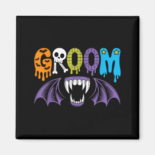 Spooky Bride and Groom Halloween Wedding Love Magnet