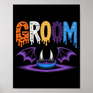 Spooky Bride and Groom Halloween Wedding Love Poster