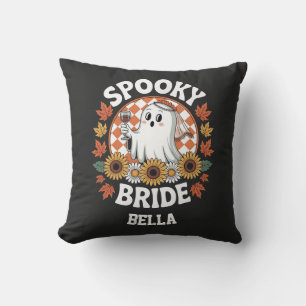 Spooky Bride Ghost Halloween Personalised  Cushion