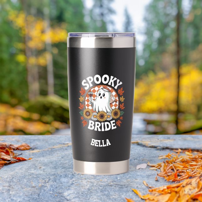 Spooky Bride Ghost Halloween Personalised  Insulated Tumbler (Outdoor (Rotated))