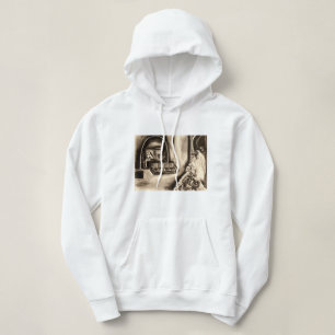 Spooky Bride in Mirror Charcoal Drawing sweatshirt